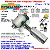 AUTOMATIC LINEAR BELT TENSIONER ETH1PUKU with fork and belt roller (PTFE bushes) Newton130:250