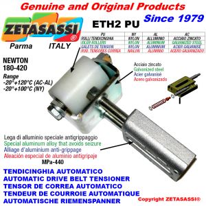 TENSOR DE CORREA AUTOMATICO LINEAL ETH2PU con horquilla y rodillo tensor Newton180:420
