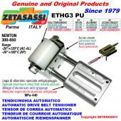 AUTOMATIC LINEAR BELT TENSIONER ETHG3PU with fork and belt roller Newton300:650