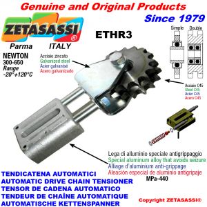 AUTOMATISCHE LINEAR KETTENSPANNER ETHR3 mit Gabel und Kettenräder - Kettenradsätze AC Newton300:650