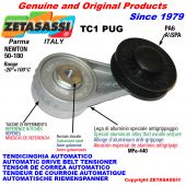 AUTOMATIC ARM BELT TENSIONER TC1PUG with rim pulley Newton50:180