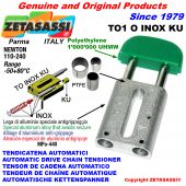 AUTOMATIC LINEAR DRIVE INOX CHAIN TENSIONER TO1INOXKU oval head (PTFE bushes) Newton110:240