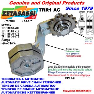 AUTOMATIC ARM CHAIN TENSIONER TRR1AC with idler sprocket AC Newton50:200-50:210-30:175
