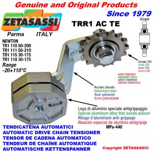 AUTOMATIC ARM CHAIN TENSIONER TRR1ACTE with hardened idler sprocket ACTE Newton50:200-50:210-30:175